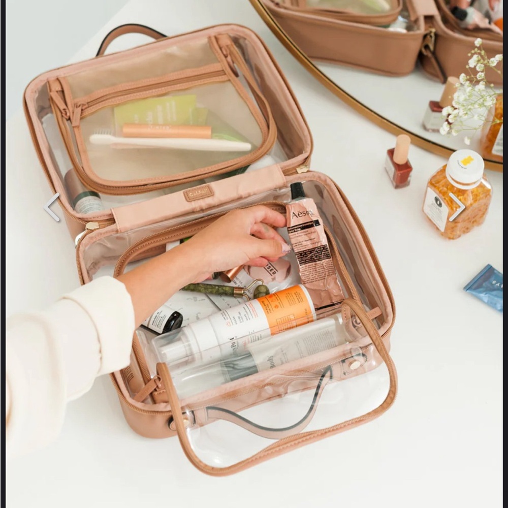Calpak large clear cosmetic case